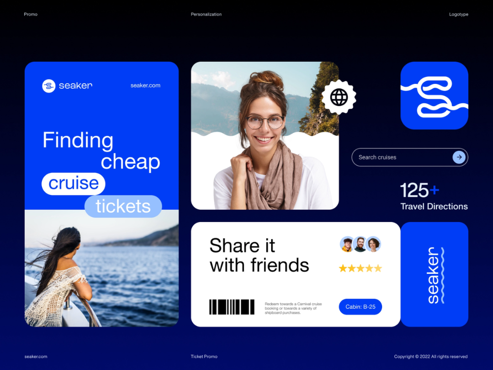 The design is clean, modern, and professional, utilizing a strong blue and white palette to convey trust and clarity. The layout is balanced, using large imagery alongside clear calls to action, creating an inviting yet functional user experience.