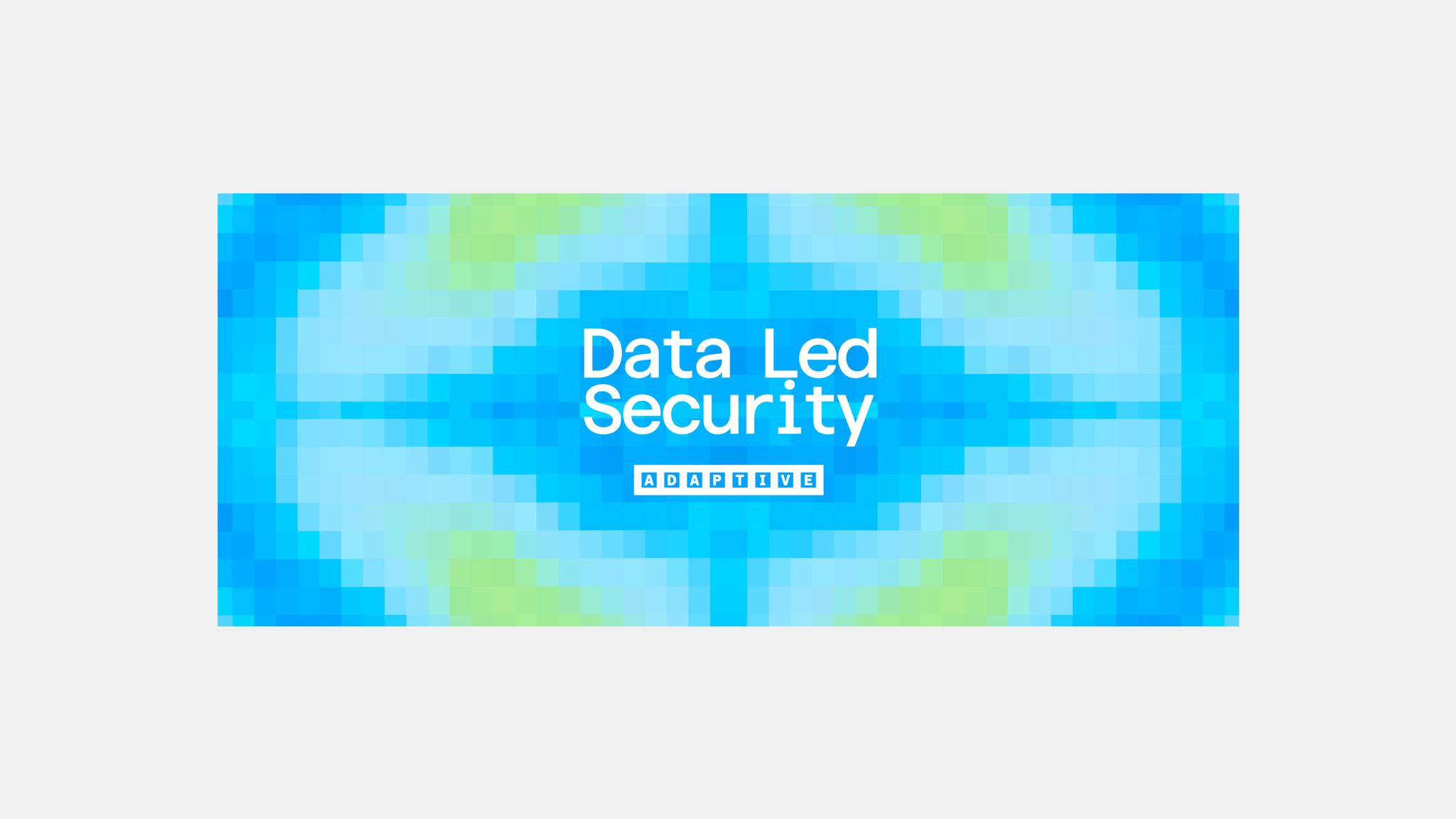 This design uses a vibrant digital gradient, transitioning between cool blues and bright lime greens, to convey a sense of technological complexity. The visual language is abstract and signals data processing or security monitoring, creating a modern and analytical feel.