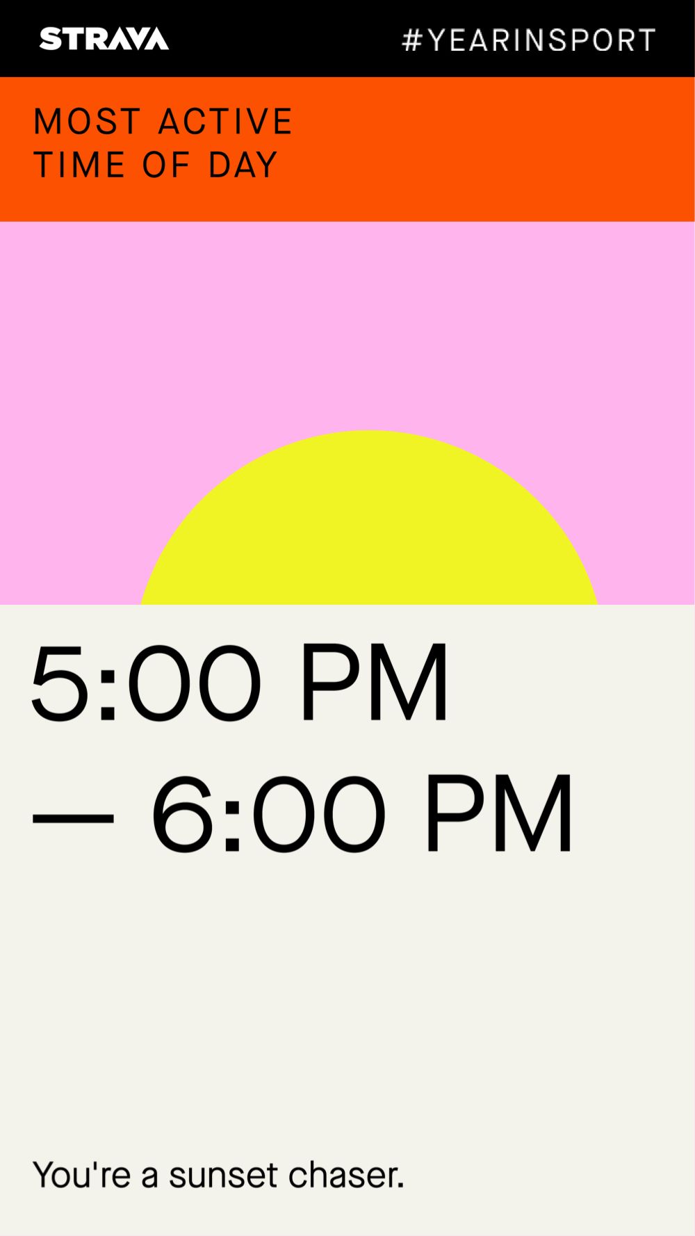 The design is clean, minimalist, and uses a vibrant color palette to evoke a sense of natural timing. It effectively communicates a specific time window associated with a particular activity, using a strong visual metaphor of a rising or setting sun.