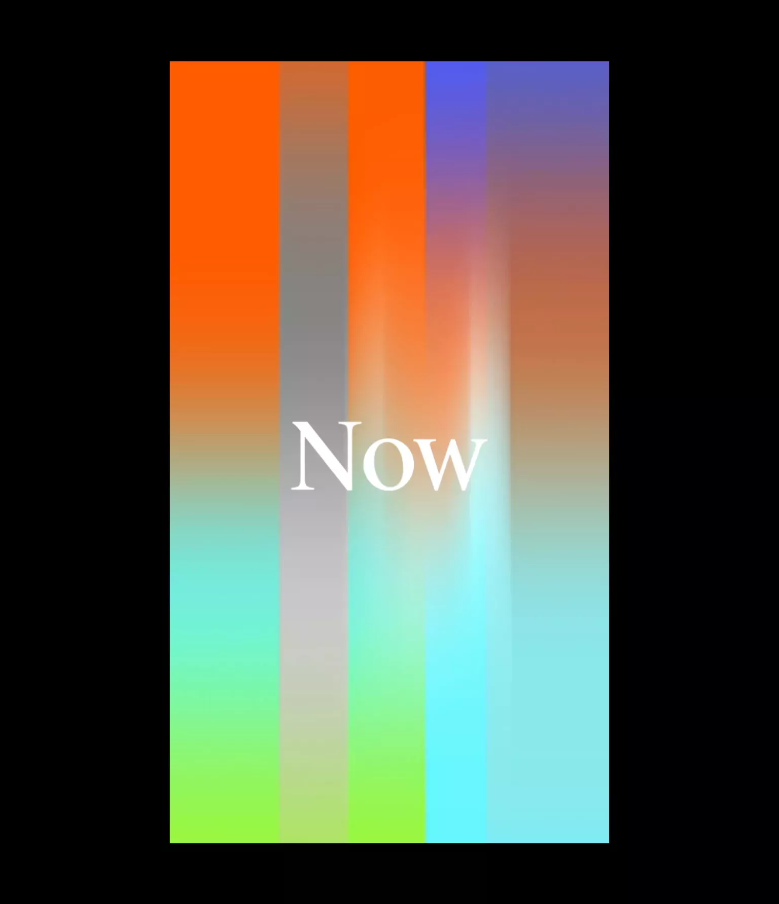 This is a vertical, abstract gradient design characterized by smooth transitions between warm and cool tones. The composition uses vertical stripes of color to create a sense of movement and depth, evoking a modern, serene, and atmospheric feeling.