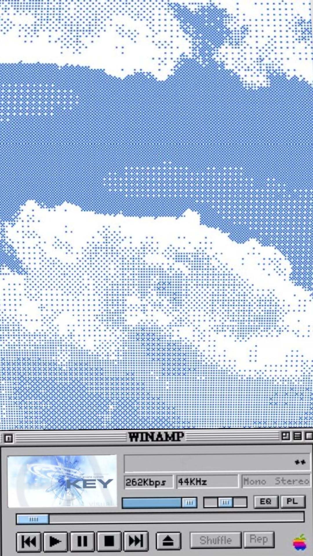 Retro-inspired UI design with vintage color palette, featuring interface elements in warm yellows, teals, and oranges. Appears to be mockup of desktop/application interface with nostalgic 1990s aesthetic.