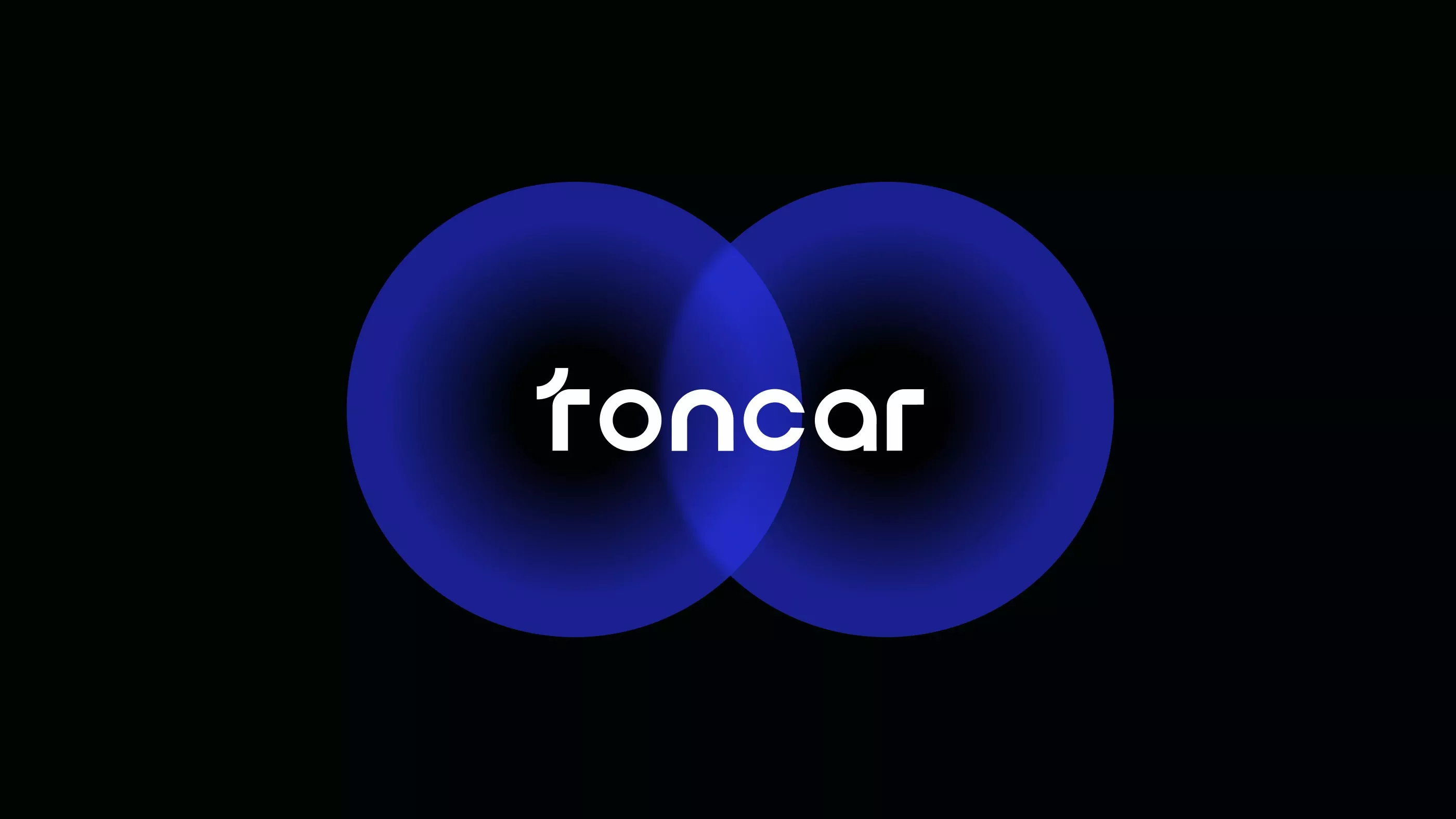 This design utilizes a striking minimalist approach, employing luminous blue gradients and soft transparency to create depth against a stark black background. The visual language is clean, modern, and sophisticated, relying heavily on the interplay between light and shadow to define form.