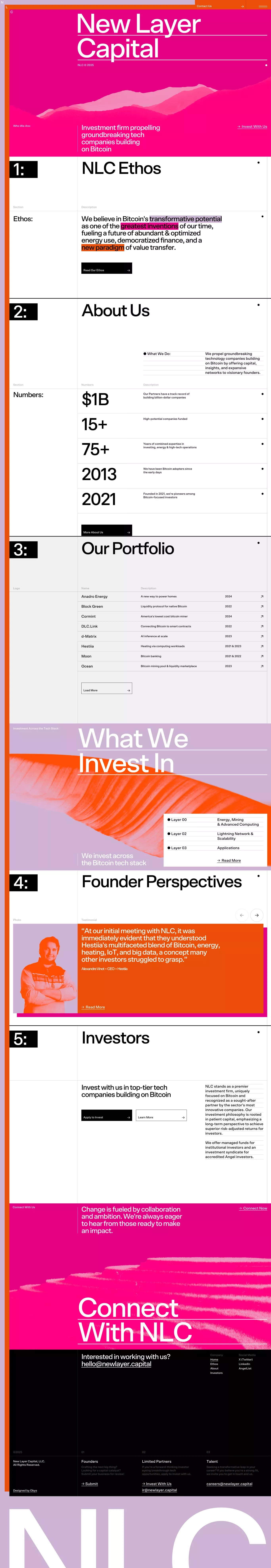 The design utilizes a vibrant, modern color palette dominated by pinks and purples, structured with clear numbered sections and ample white space to create a professional yet energetic feel. The layout is vertical and segmented, guiding the user through distinct information blocks.