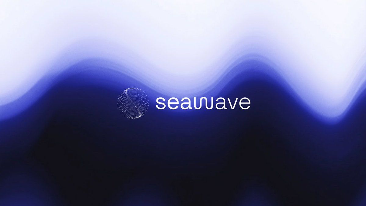 The image features a minimalist and abstract design dominated by smooth, undulating gradients of deep blue and purple, suggesting fluid motion or water. The composition is clean and atmospheric, relying heavily on subtle light and shadow transitions to create depth.