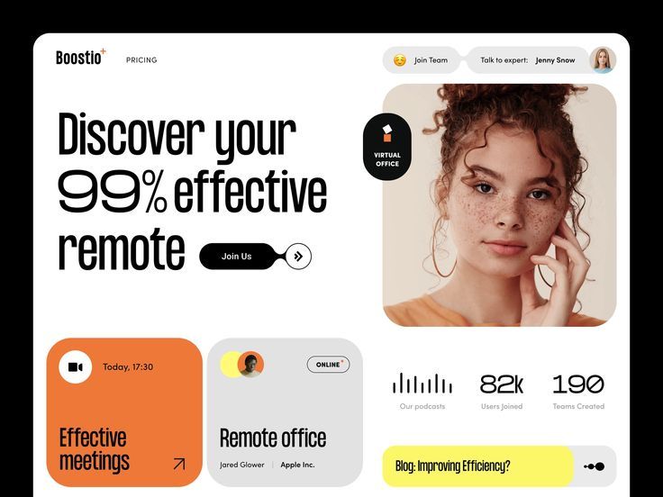 This design features a clean, modern layout utilizing ample white space and clear hierarchy to present a compelling value proposition. The visual language is professional and direct, employing strong typography and strategic use of warm accent colors to guide the user toward key actions. The overall feel is trustworthy, organized, and focused on productivity.