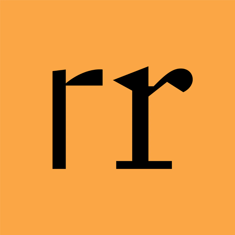 This design features a stark, high-contrast typographic study using bold black glyphs against a warm, solid orange background. The visual language is minimalist and graphic, relying purely on form and negative space to create a strong, impactful statement.