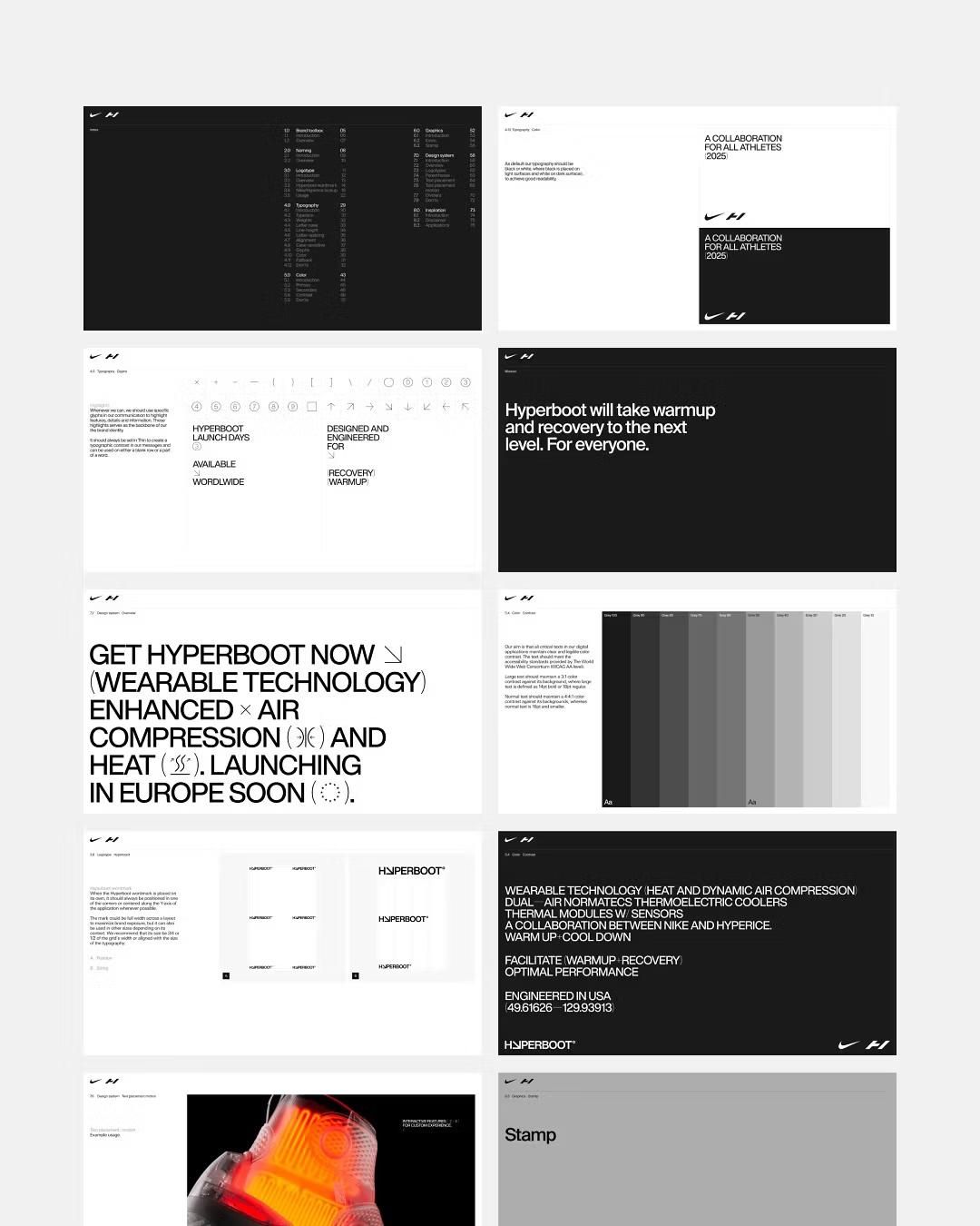 The design employs a sophisticated dark mode aesthetic characterized by high contrast and clean lines, effectively communicating a sense of advanced technology and professional collaboration. The visual language is sparse yet impactful, focusing attention directly on key features and calls to action.