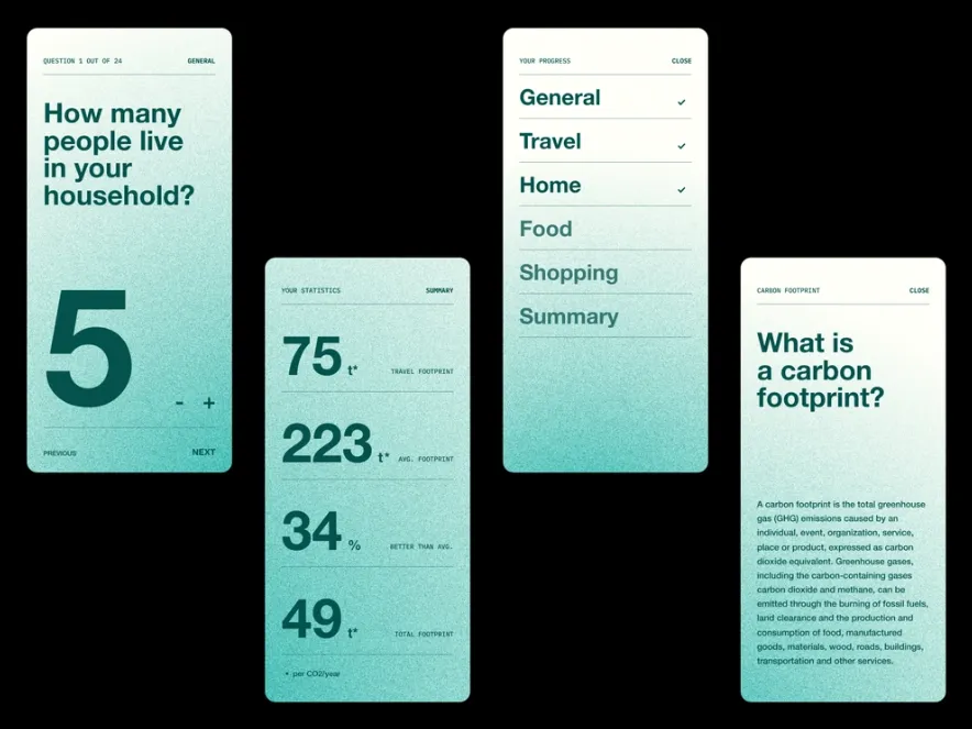 This design demonstrates a clean, highly functional data visualization style typical of modern mobile applications. It uses generous negative space and clear hierarchy to present complex environmental statistics in an accessible and structured manner.