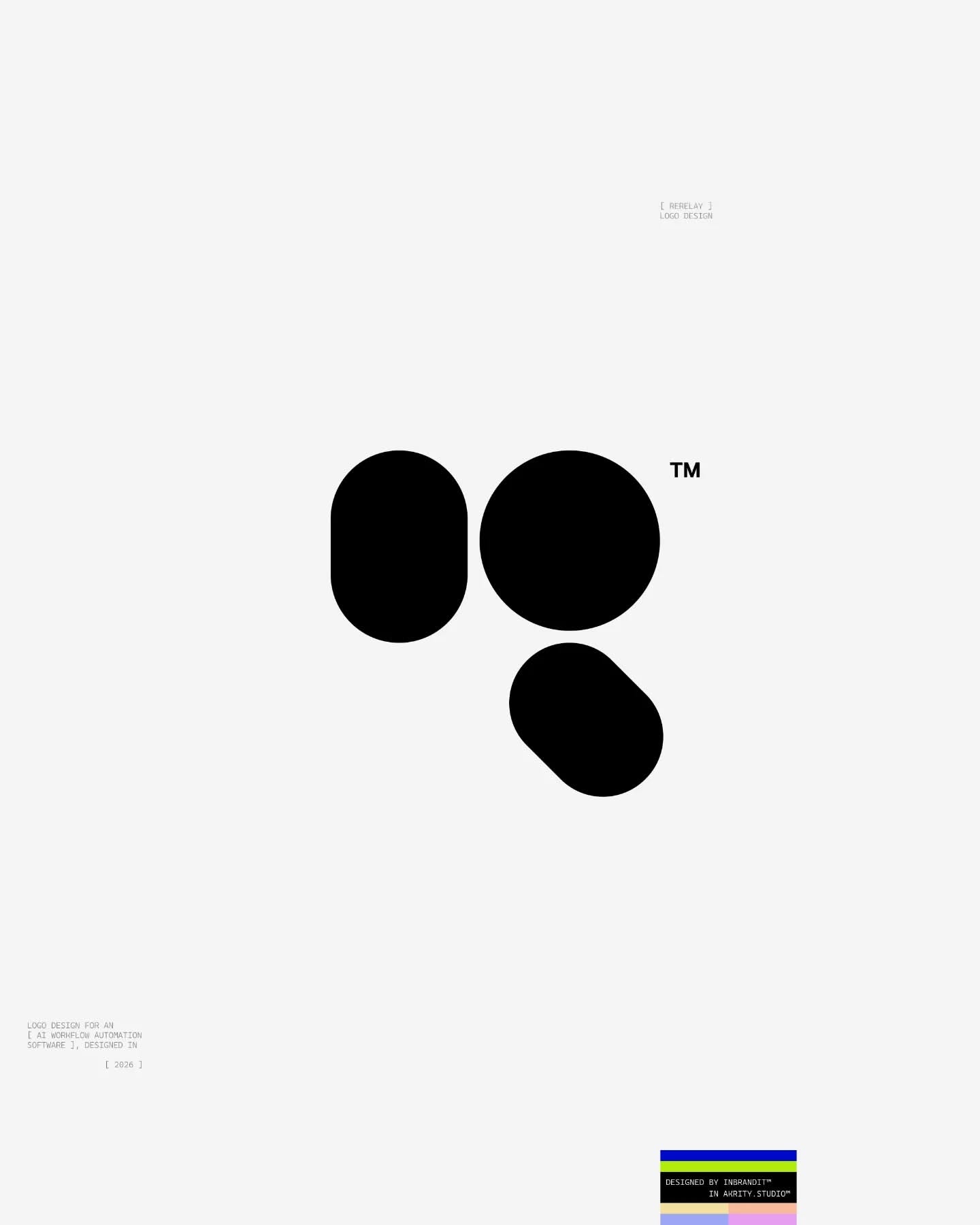 This design exemplifies extreme minimalism, relying on high contrast between solid black shapes and a light background to create a stark, sophisticated visual statement. The language is clean and abstract, focusing entirely on form and negative space to achieve a modern, refined aesthetic.