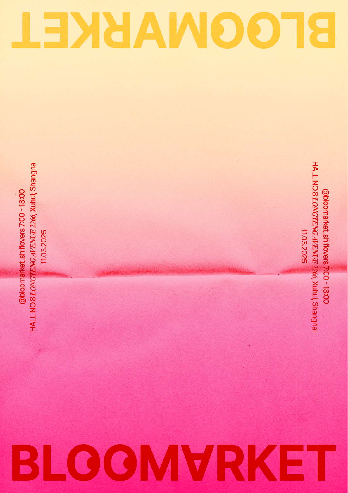 This design utilizes a high-contrast, minimalist approach, pairing vibrant pink and yellow tones to create an energetic and modern aesthetic. The composition relies heavily on large, bold typography set against a clean background to ensure immediate visual impact.