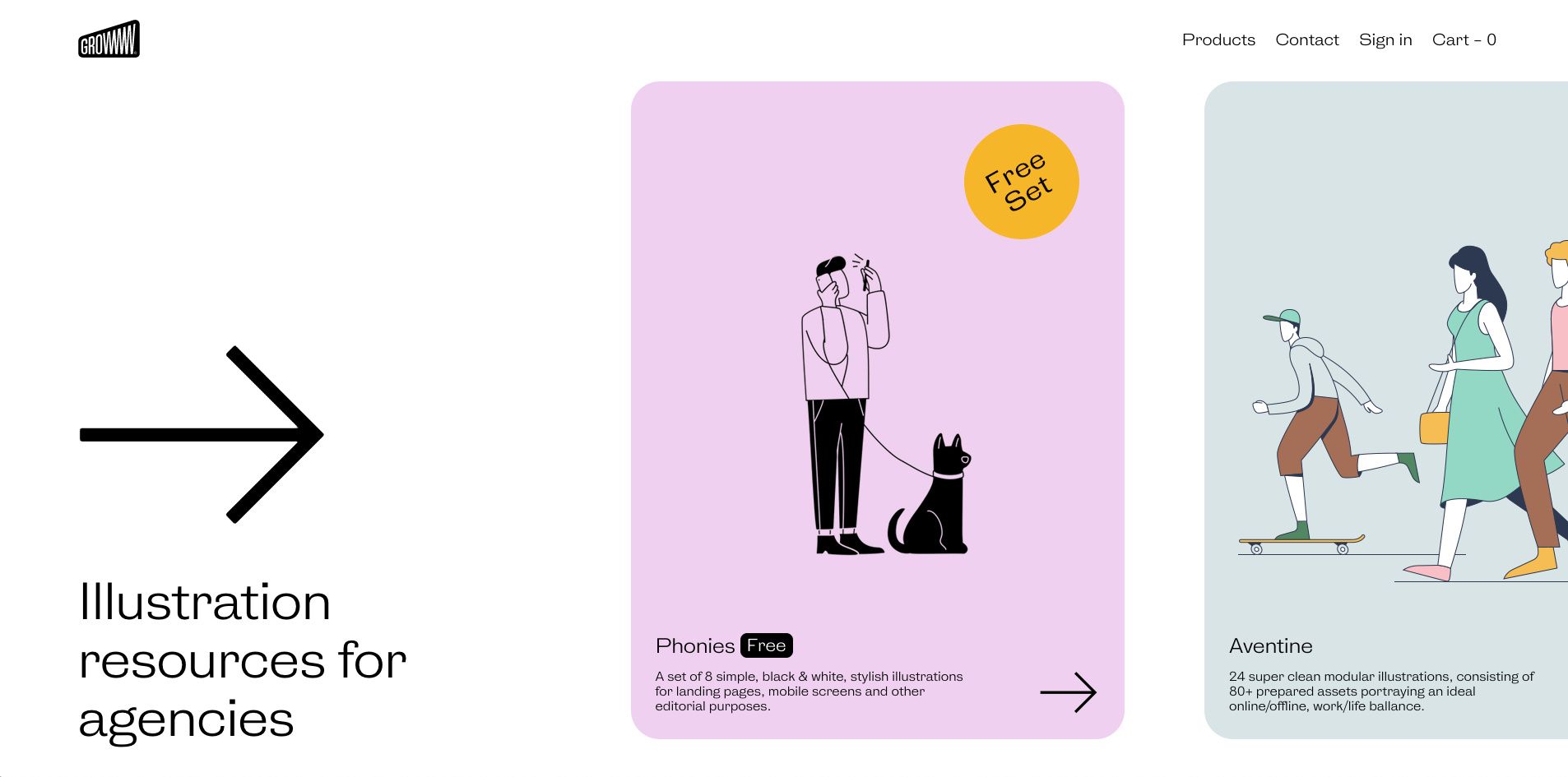 The image presents a clean, minimalist interface design, likely for a digital product or service. It uses soft pastel colors and simple line art to convey a friendly, approachable, and modern aesthetic suitable for creative or professional services.