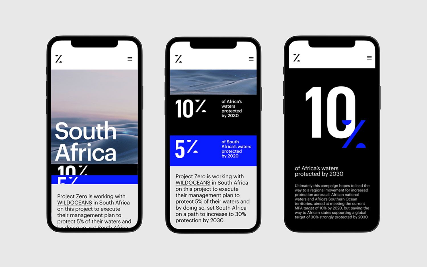 This design utilizes a clean, dark mode aesthetic to present complex environmental data in an accessible and professional manner. The visual language is minimalist, relying on strong typography and clear percentage callouts to convey important statistics effectively. The overall feel is serious, informative, and trustworthy.
