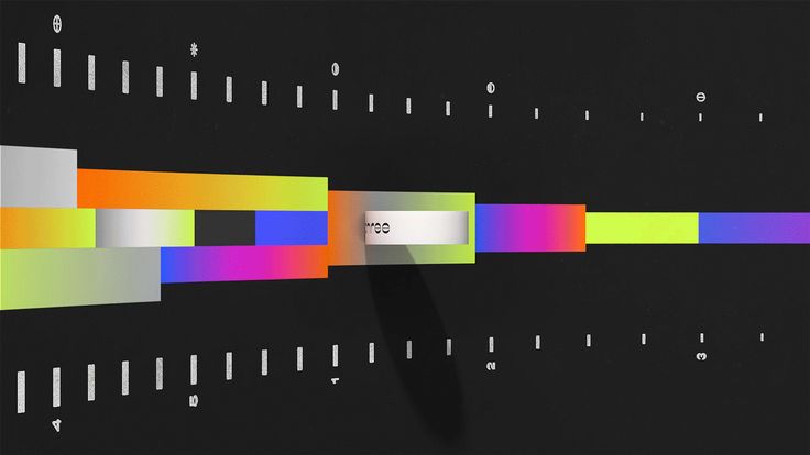 This image presents an abstract, data-driven visualization characterized by sharp, blocky segments of color and light against a dark background. The design employs a linear, segmented structure suggesting progression or measurement across a spectrum.