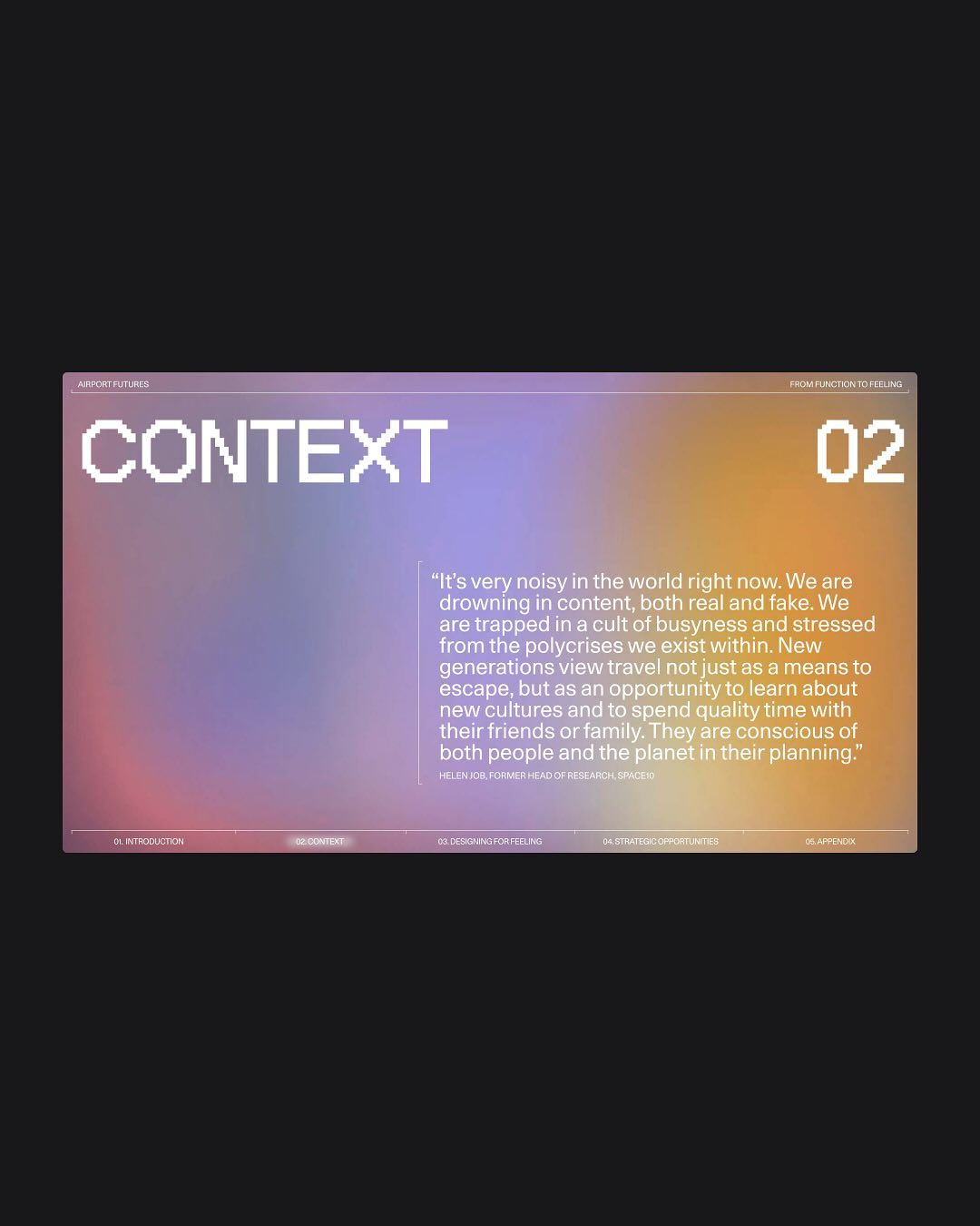 This slide utilizes a soft, modern gradient background to emphasize a key concept with high contrast typography. The design is clean and professional, focusing attention on the core text while maintaining a visually soothing atmosphere.
