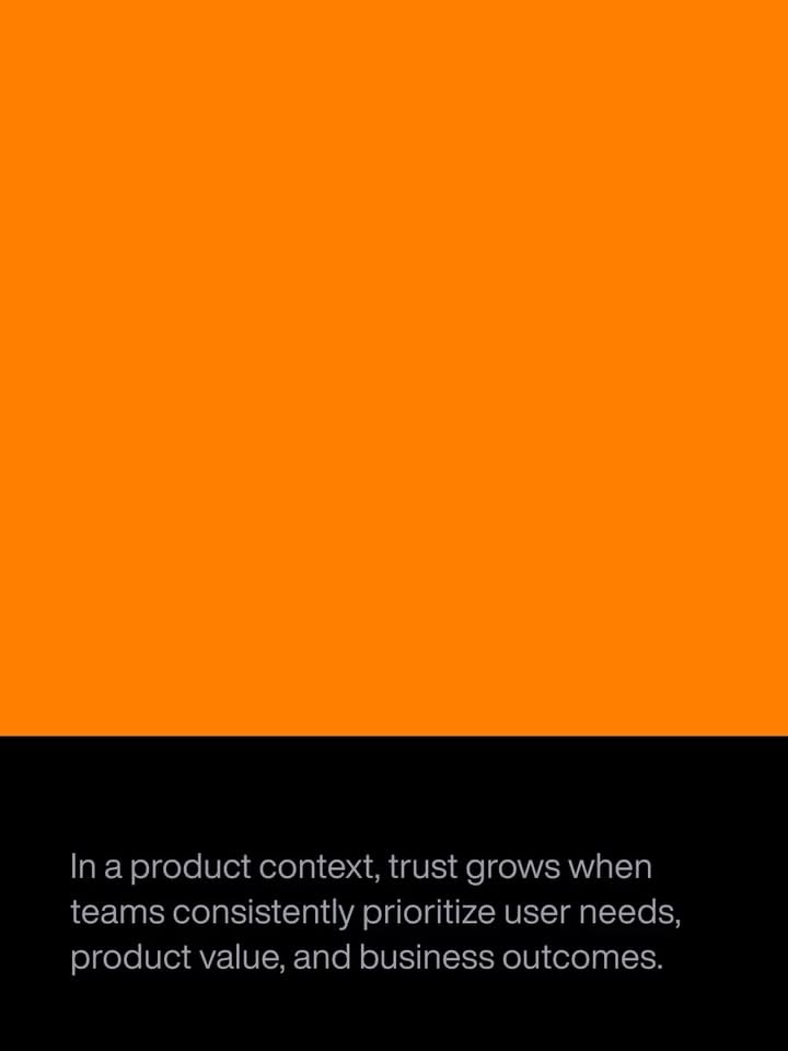 The image is a solid block of vibrant orange, providing a high-contrast, minimalist background for black text. The design is stark and direct, relying purely on color blocking to convey a message.