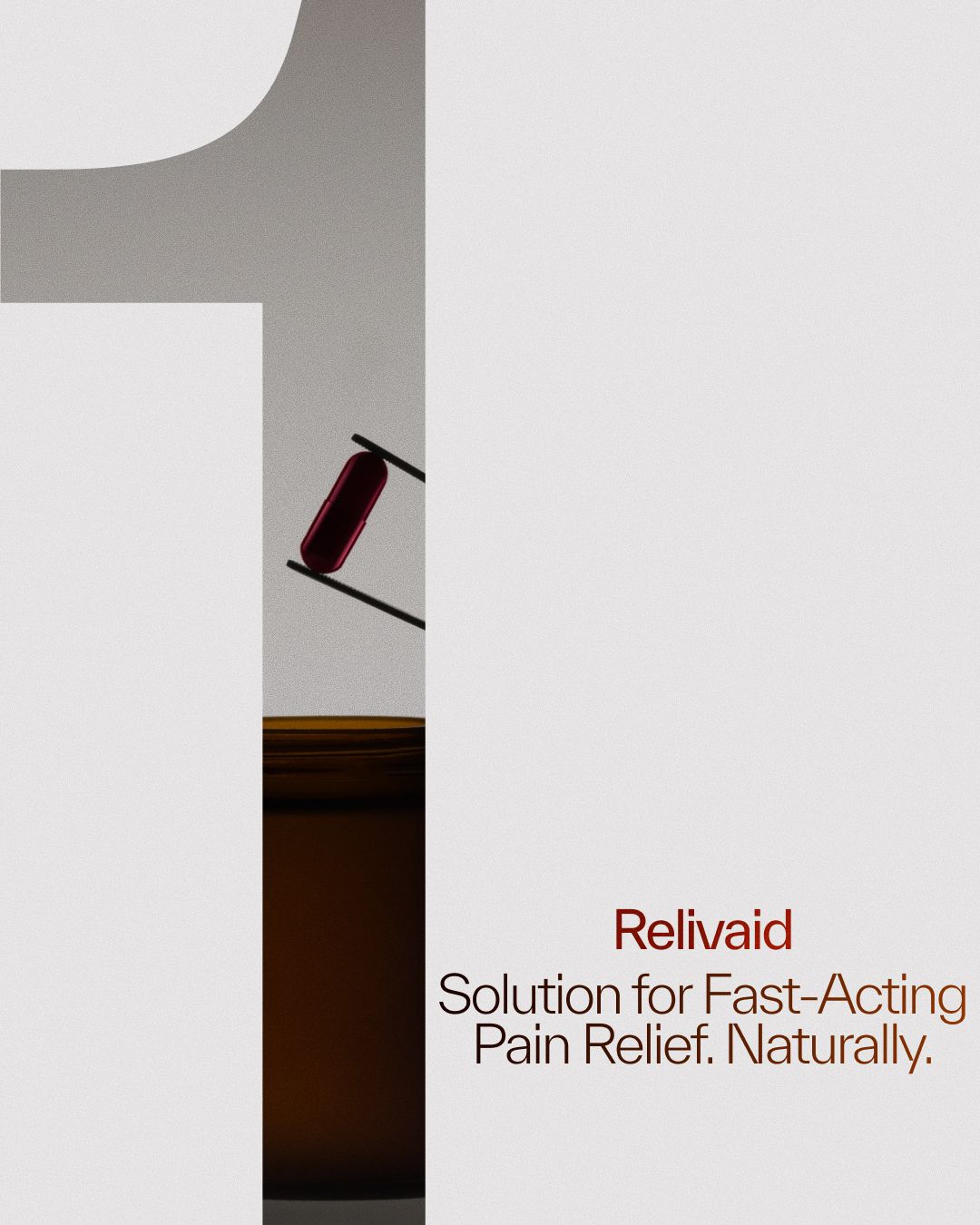 This image employs a minimalist and clinical aesthetic, using stark contrasts between large architectural forms and small, focused details to create visual hierarchy. The design language is clean, modern, and sophisticated, suggesting a focus on precision and natural efficacy.