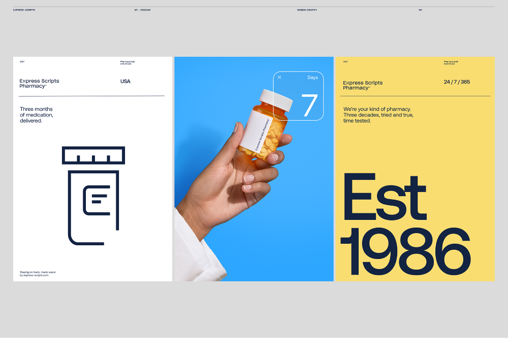 The design utilizes a clean, modern aesthetic with a strong emphasis on clear information hierarchy and bold color blocking. The visual language is minimalist yet impactful, using bright yellow accents against a predominantly white and blue background to convey trust and expertise.