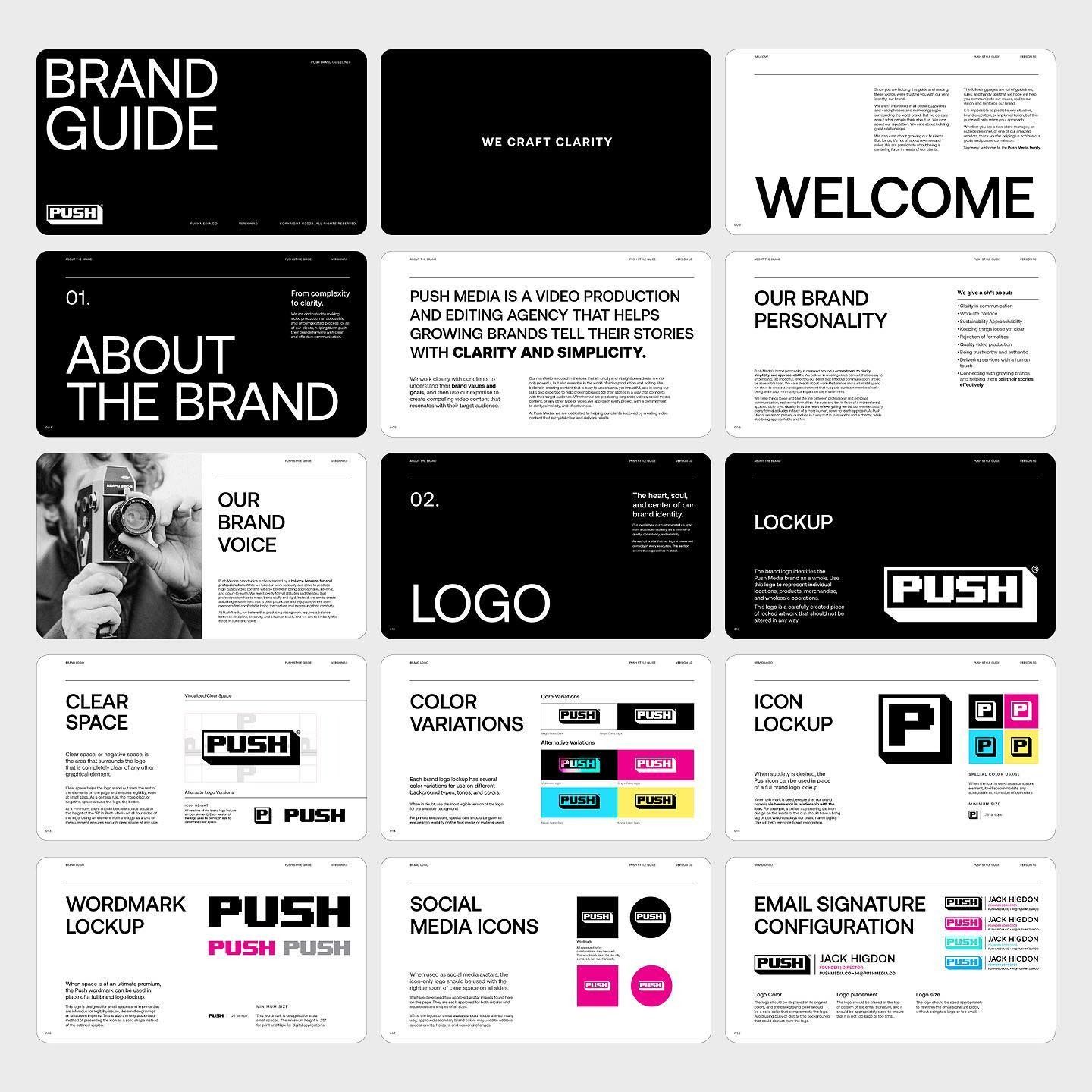 This collection showcases a highly professional and modern set of branding templates characterized by clean lines and strong typographic hierarchy. The visual language relies heavily on negative space and a limited color palette to convey sophistication and clarity in brand identity presentation.
