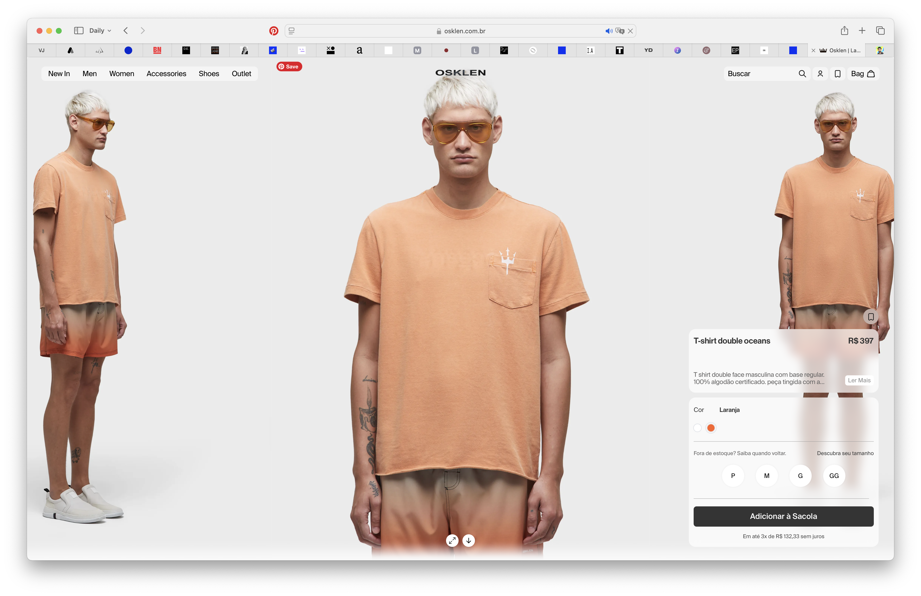 The image presents a clean, minimalist e-commerce product display featuring a model wearing a simple, earth-toned t-shirt. The visual language is straightforward and focused entirely on the product, utilizing a neutral background to emphasize the garment's texture and fit.