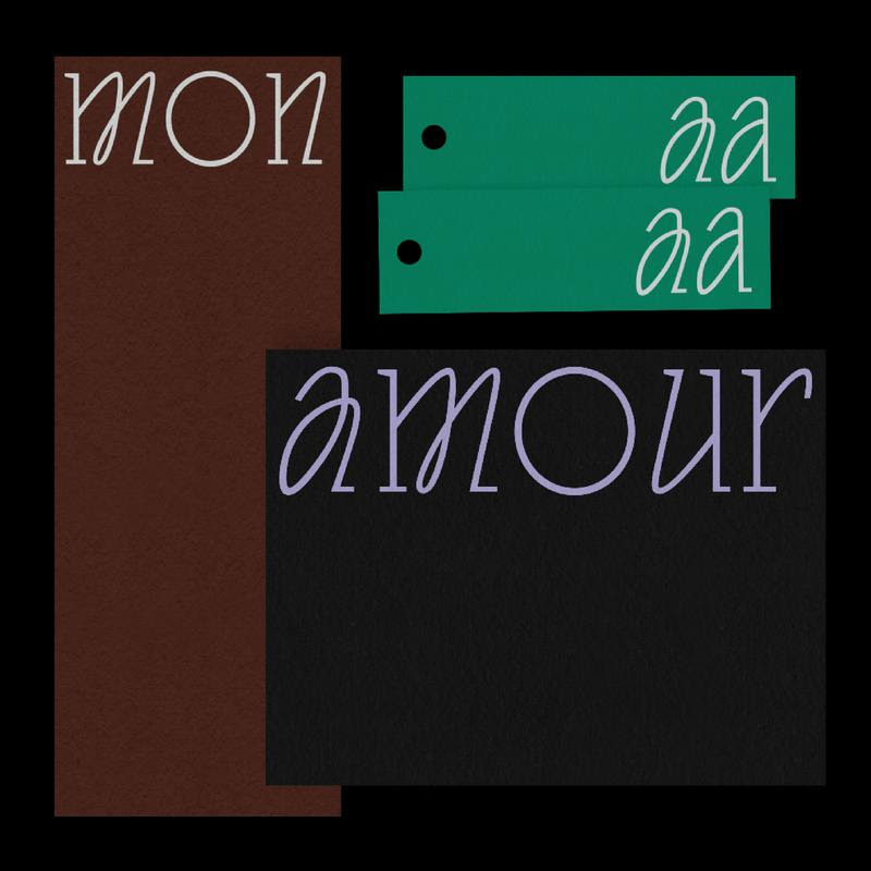 This design utilizes a minimalist approach, relying heavily on high contrast between pure white text and muted, deep color blocks. The visual language is clean and sophisticated, emphasizing typography and negative space to create a calm, intimate feeling.