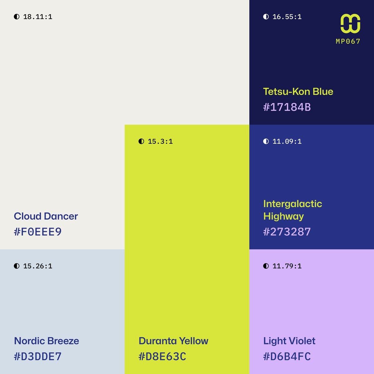 This image presents a clean, segmented display of color swatches, emphasizing clarity and distinct branding. The visual language relies on strong blocks of saturated and muted colors arranged in a structured, list-like format. The overall feel is professional, organized, and focused on precise color identity.