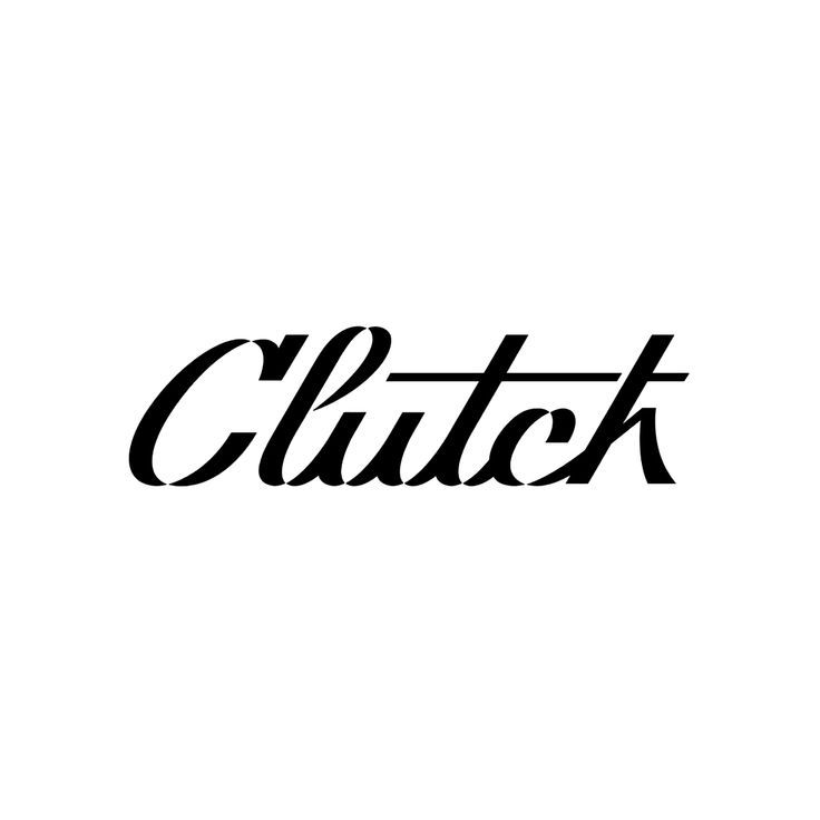A minimalist logotype featuring the word 'Clutch' in an elegant, italicized script with a modern sensibility. The design employs a single black typeface against a clean white background, emphasizing sophistication and clarity through typographic restraint.