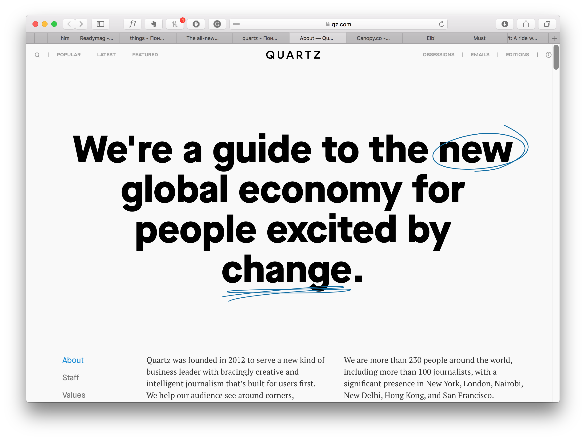 The design is clean, minimalist, and professional, utilizing ample white space to focus attention on the main headline. The layout is straightforward, typical of a modern editorial or publication website, conveying a sense of authority and contemporary relevance.