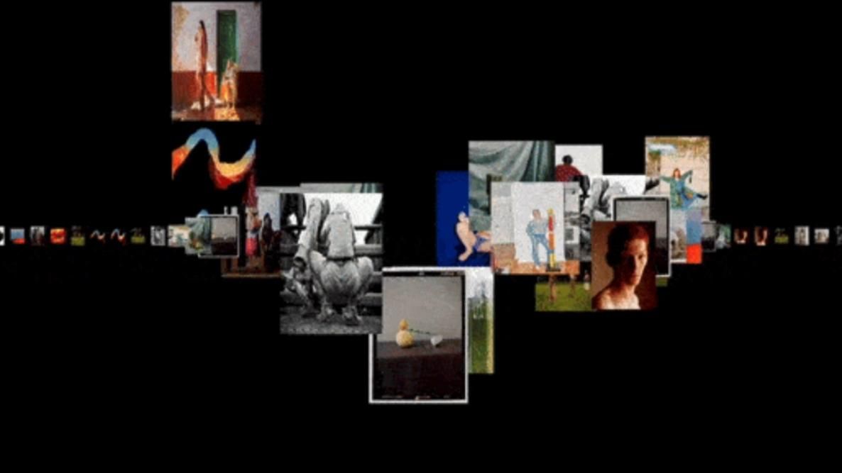 This is a fragmented montage utilizing mixed media and photographic elements displayed against a stark black background. The visual language is raw, archival, and conceptual, suggesting an exploration of memory, history, or curated visual data.