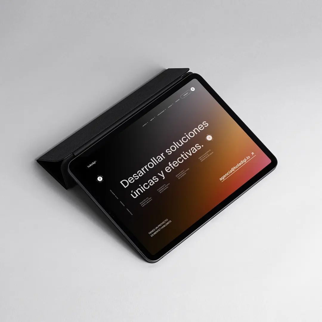 The image displays a modern, dark-themed digital interface mockup, characterized by clean lines and subtle gradients. The design emphasizes professionalism and sophistication through high contrast and minimalist typography.