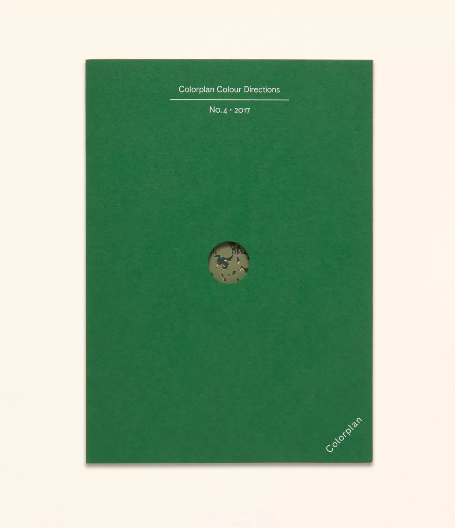 This is a minimalist and professional document cover, characterized by a deep, solid green field providing a clean backdrop for sparse text and a single circular graphic. The design emphasizes simplicity, corporate professionalism, and a muted, sophisticated aesthetic.