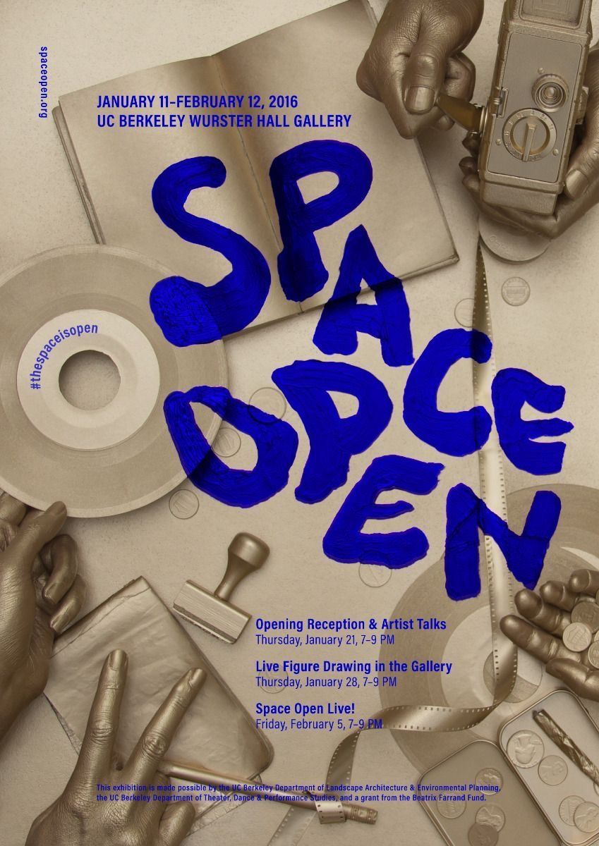 This is a promotional graphic for an event, characterized by a clean, minimalist design that uses bold, saturated blue typography against a muted, light background. The composition is balanced, focusing attention on the main title while providing necessary event details.