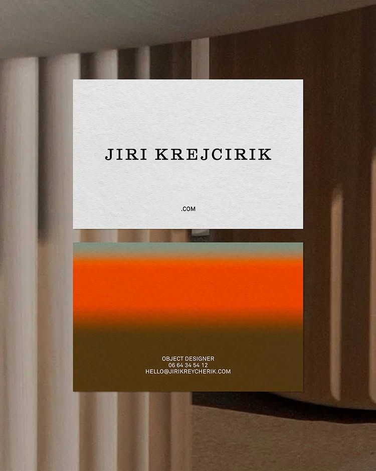 This design employs a clean, minimalist aesthetic, utilizing soft neutrals and a striking color gradient to create visual depth. The composition relies on strong negative space, ensuring the textual elements and the vibrant color block stand out with sophisticated simplicity.