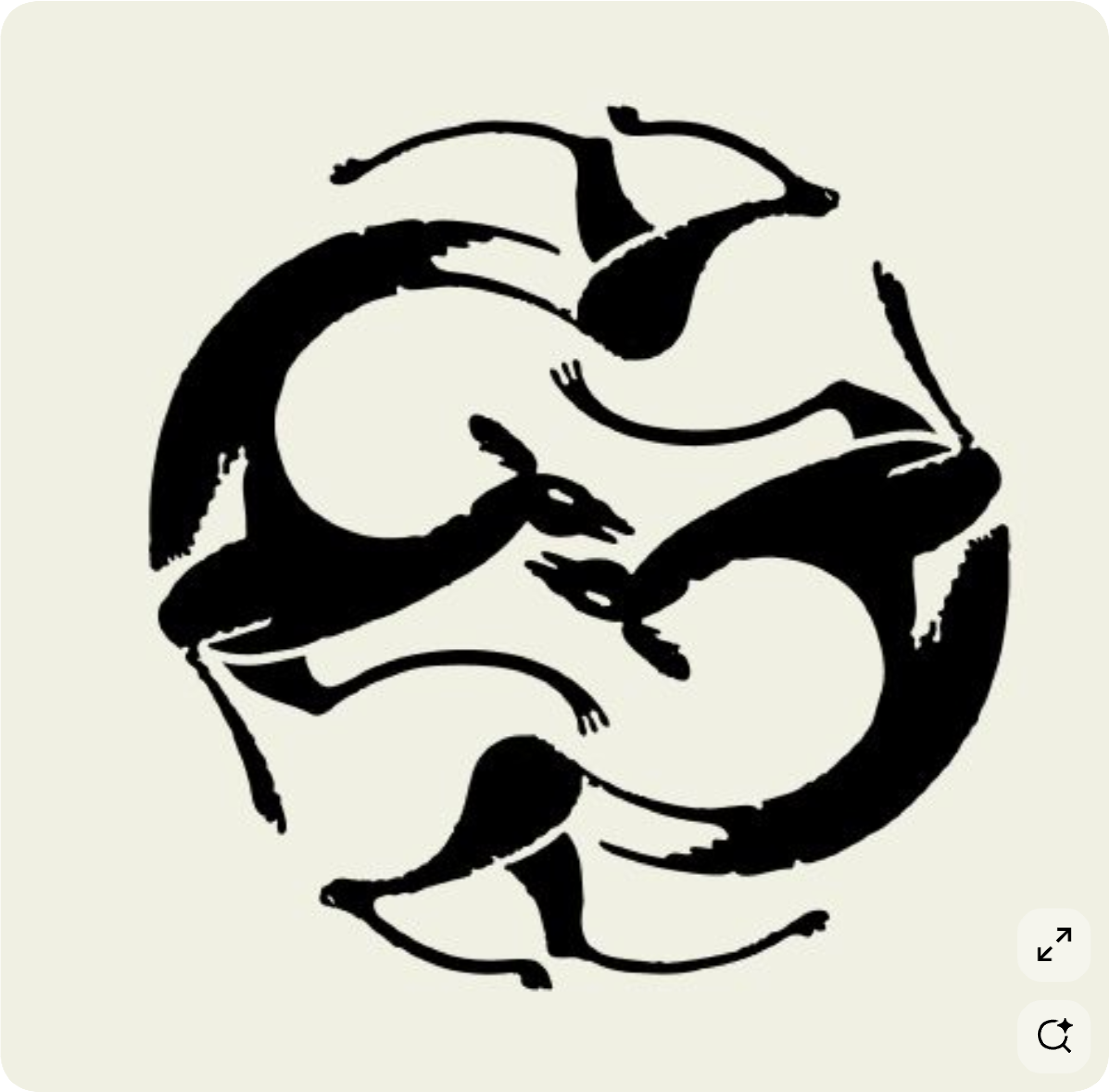 This is a high-contrast, abstract graphic featuring fluid black silhouettes that evoke organic movement and intertwined forms. The visual language relies heavily on dynamic lines and negative space to create a sense of connection and rhythm. The overall feel is sophisticated, fluid, and deeply graphic.