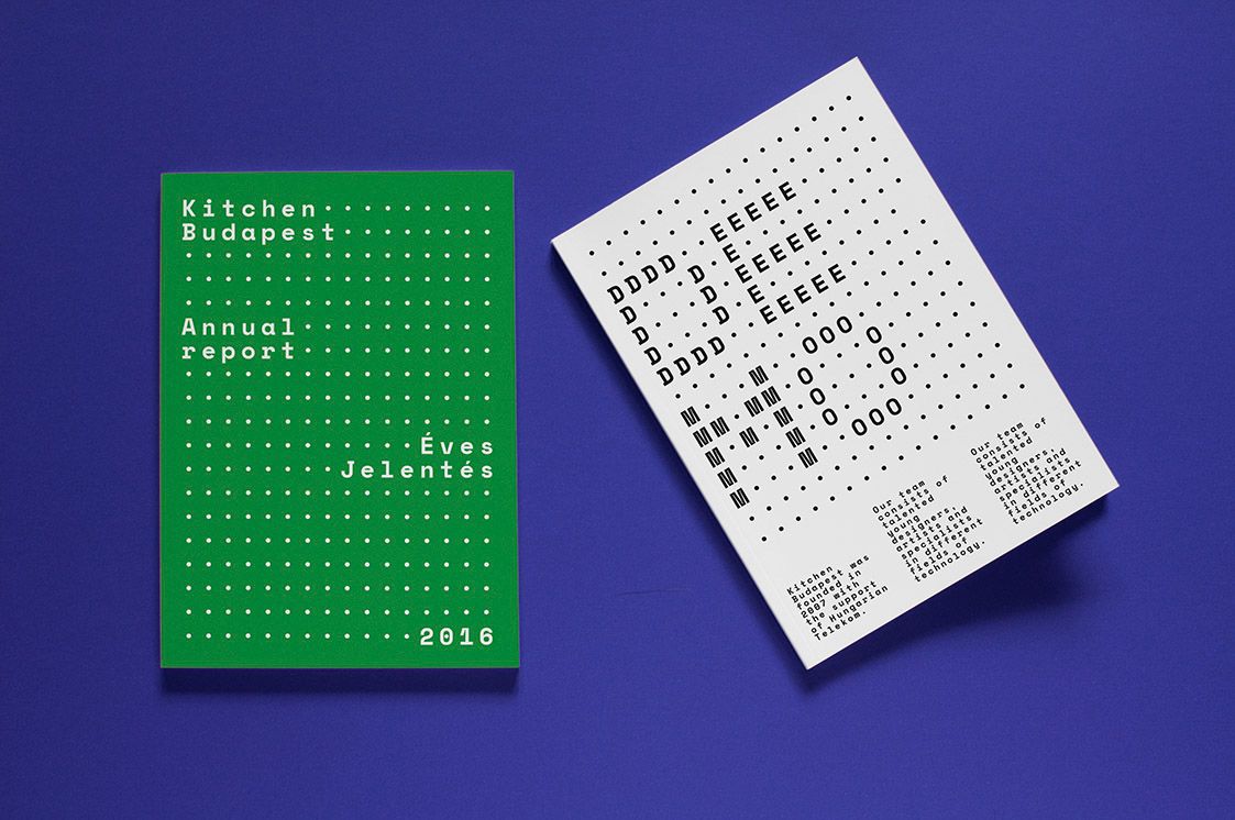 The image presents a clean, minimalist design featuring a green card with white dotted text alongside a white sheet of paper also marked with dotted text. The visual language is stark, relying heavily on negative space and precise typographical elements to convey official or report-like information.