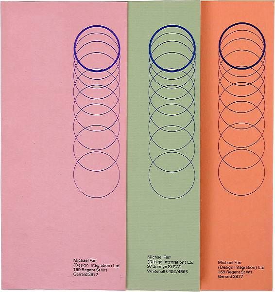 This image displays a set of three vertically oriented, minimalist design mockups or covers, characterized by clean lines and subtle use of concentric circles to suggest structure or progression. The design relies heavily on negative space and a limited, soft color palette to convey a sense of modern elegance and precision.