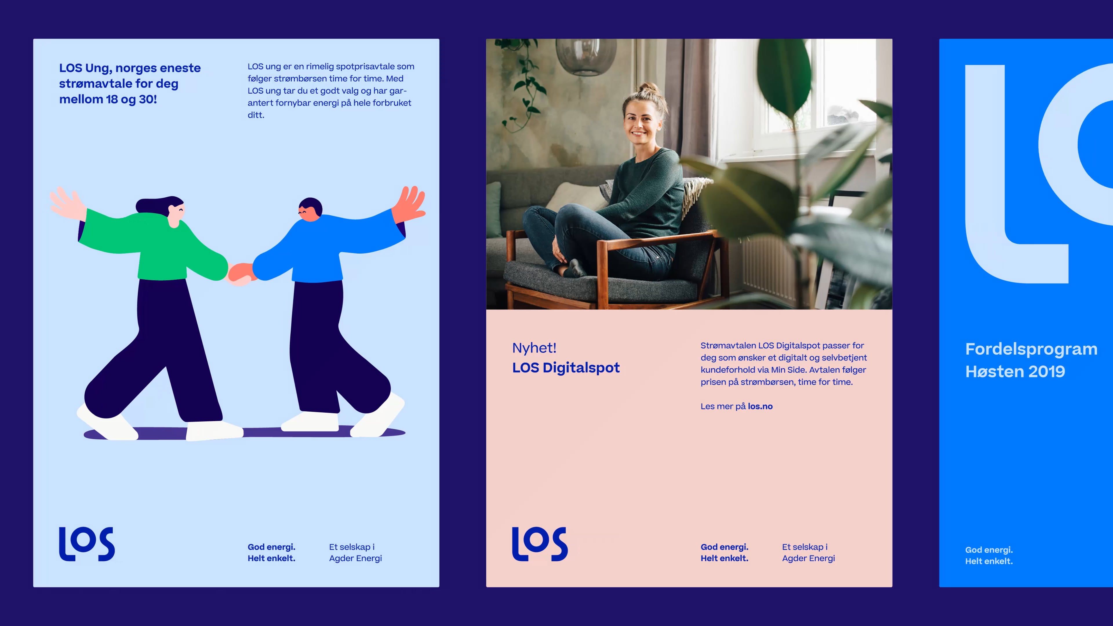The design is clean, modern, and friendly, utilizing a limited color palette dominated by blues and greens. It employs simple, flat illustrations to convey a message about partnership or collaboration in a professional yet approachable manner.