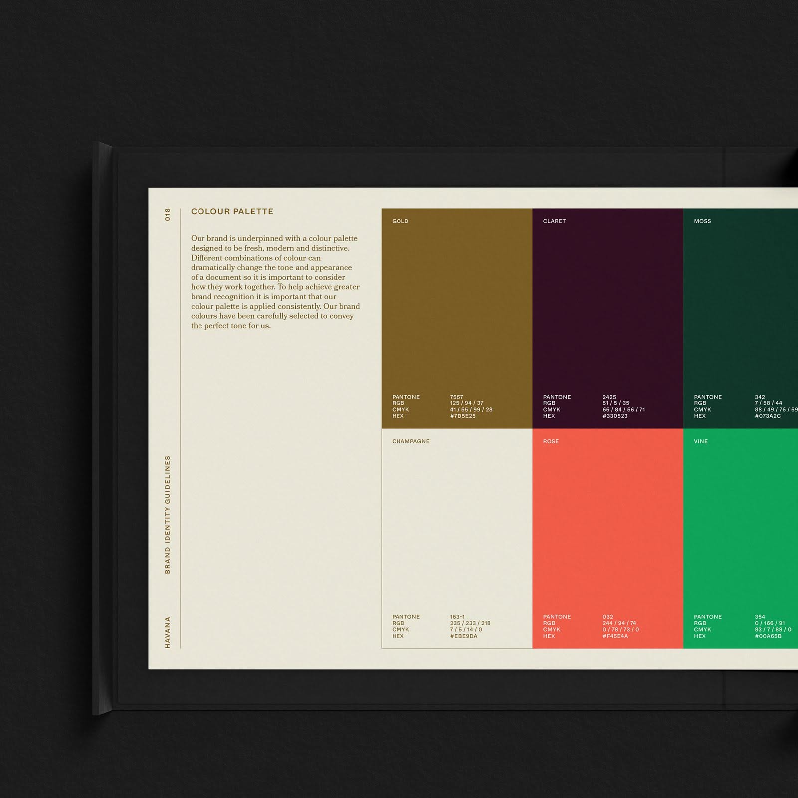 This palette presentation demonstrates a sophisticated and warm collection of deep, jewel-toned colors paired with earthy neutrals. The visual language is highly organized and functional, emphasizing depth, richness, and a sense of luxurious tradition.