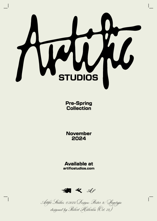 This is a clean, minimalist logo design for an artistic studio, utilizing a flowing, handwritten script paired with simple, capitalized sans-serif text. The design conveys a sense of handcrafted artistry mixed with modern professionalism.