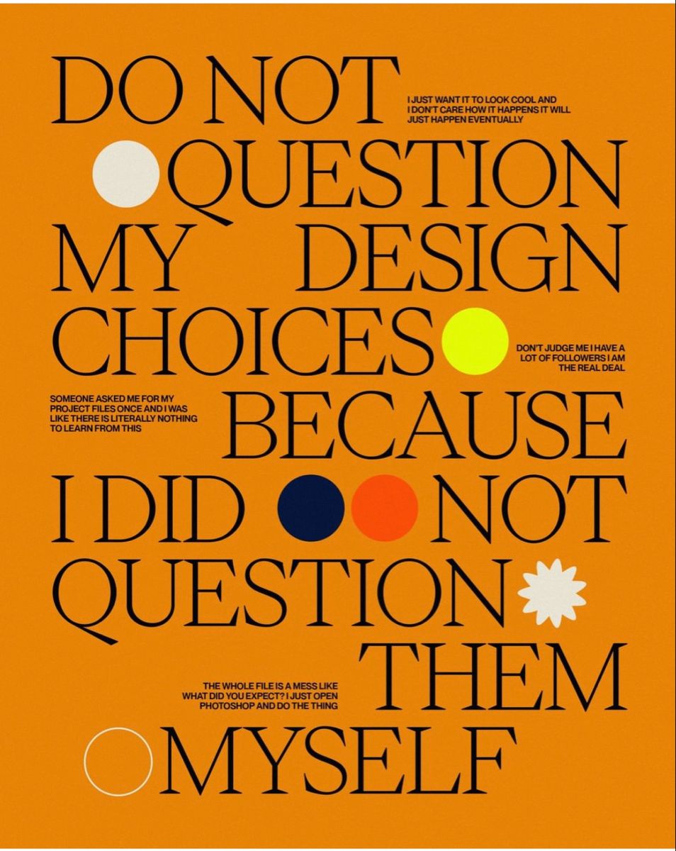 This design utilizes a bold, minimalist approach, relying heavily on strong typography and strategic use of color blocking to convey a confident and assertive message. The visual language is clean, direct, and editorial, using simple geometric shapes to punctuate the text hierarchy effectively.