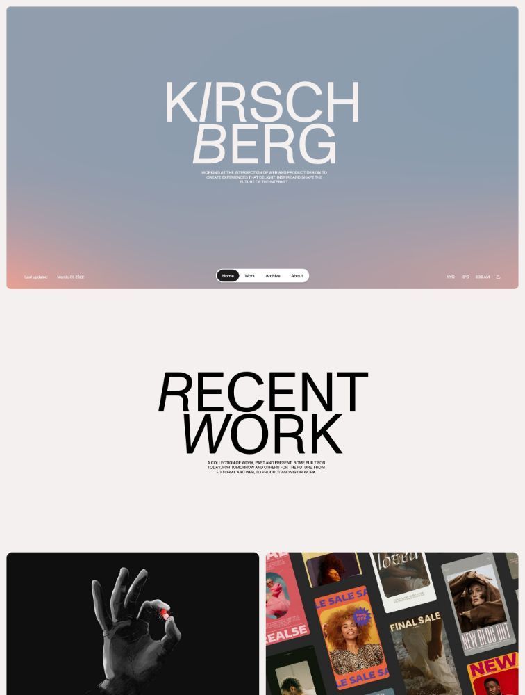 The design is minimalist and sophisticated, utilizing ample negative space to create a clean, modern aesthetic. The typography is strong and authoritative, conveying a sense of established quality and high-end branding.