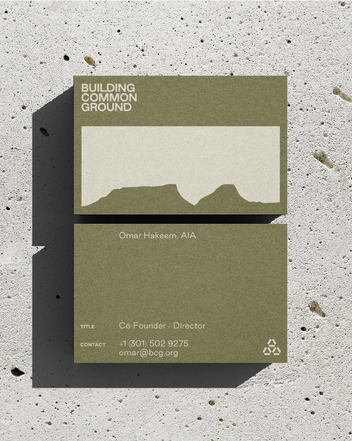 The design is minimalist and sophisticated, utilizing a muted, earthy color palette and strong negative space to convey a sense of professional gravitas. The layout is clean, structured, and relies on subtle tonal variations to create visual hierarchy.