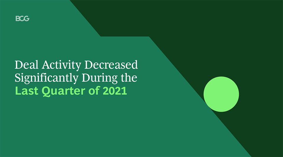 This slide employs a sophisticated corporate aesthetic utilizing geometric shapes and strong color blocking to convey analytical information. The design is clean, modern, and relies on a limited palette to maintain a serious and professional tone.