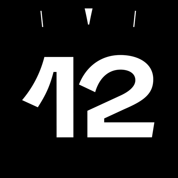 This is a minimalist, high-contrast design featuring large, bold numerals against a stark black background. The composition is clean and direct, relying entirely on the size and negative space to convey the information.