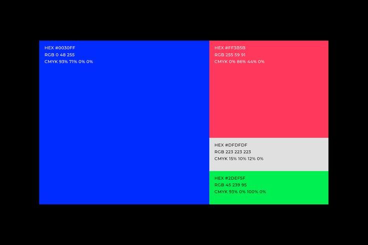 This image presents a highly technical and clean visualization of color separation, likely related to printing profiles or color mixing. The design relies on bold, distinct blocks of primary and secondary colors to clearly delineate different color spaces. The overall feel is analytical, precise, and purely informational.