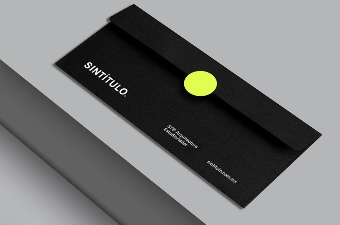 The design is minimalist and sophisticated, utilizing a stark black card with clean white typography and a single pop of vibrant yellow. The composition is sharp, modern, and emphasizes negative space to convey a sense of premium simplicity.