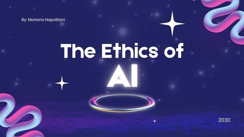 This graphic employs a deep, cosmic color palette to create a futuristic and serious tone suitable for academic or technological topics. The design balances dark backgrounds with bright, glowing typography and abstract swirling lines to suggest complexity and innovation.