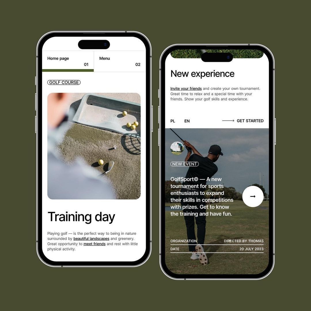 This design uses a clean, modern aesthetic blending high-quality, earthy photography with clear, functional user interface elements. The visual language is sophisticated and grounded, successfully conveying a sense of natural elegance while maintaining intuitive navigation.