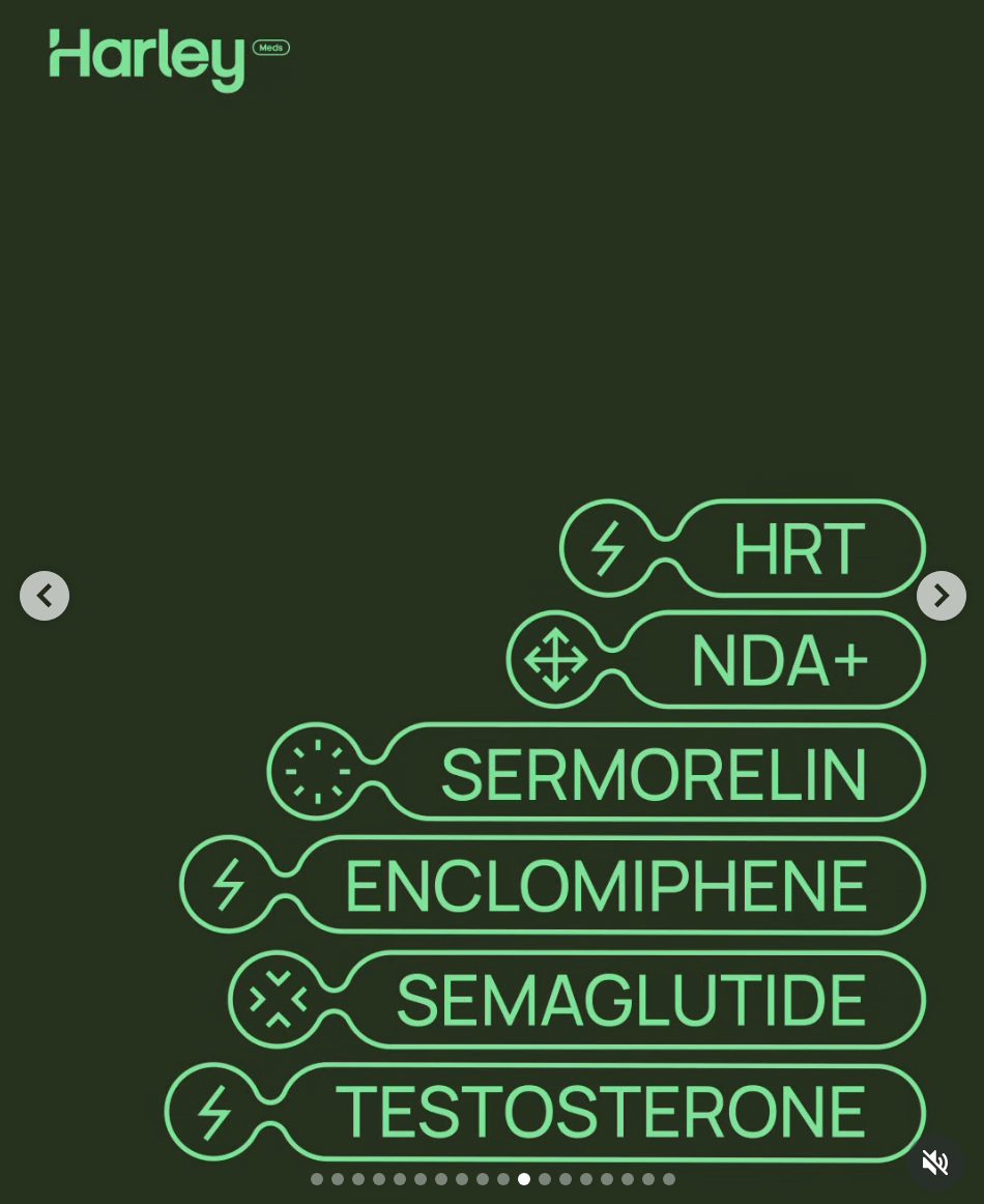 The design features a clean, minimalist aesthetic using a dark olive green background contrasted with bright neon green lines and text. The layout is vertical, presenting a list of medical or pharmaceutical terms in a clear, segmented manner.