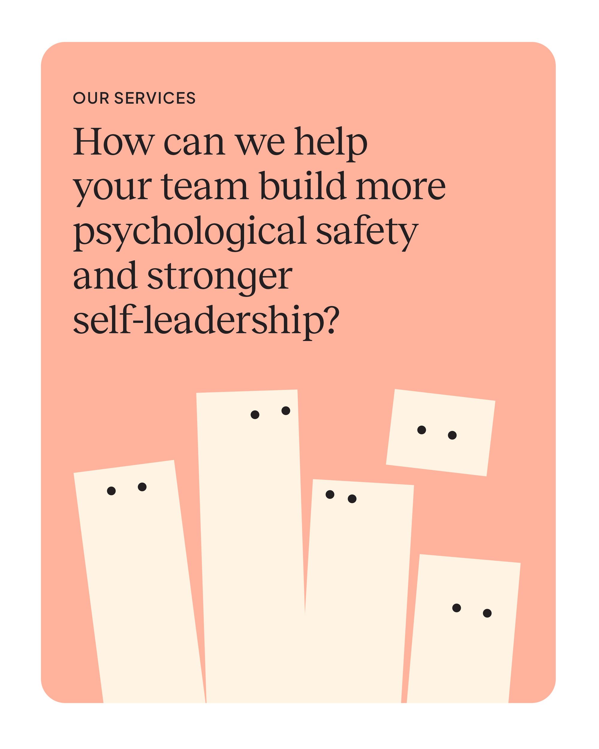 This design uses a soft, warm color palette and clean typography to convey a professional and empathetic tone. The layout is simple, featuring a prominent question against a pastel background complemented by abstract geometric illustrations.