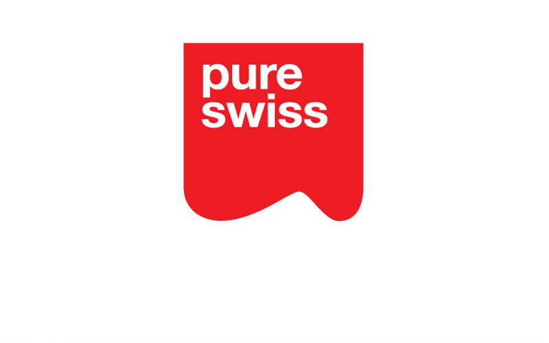 The logo features bold, simple typography set within a solid red, rounded rectangular shape. The design is clean, modern, and relies on high contrast to convey a sense of purity and directness.